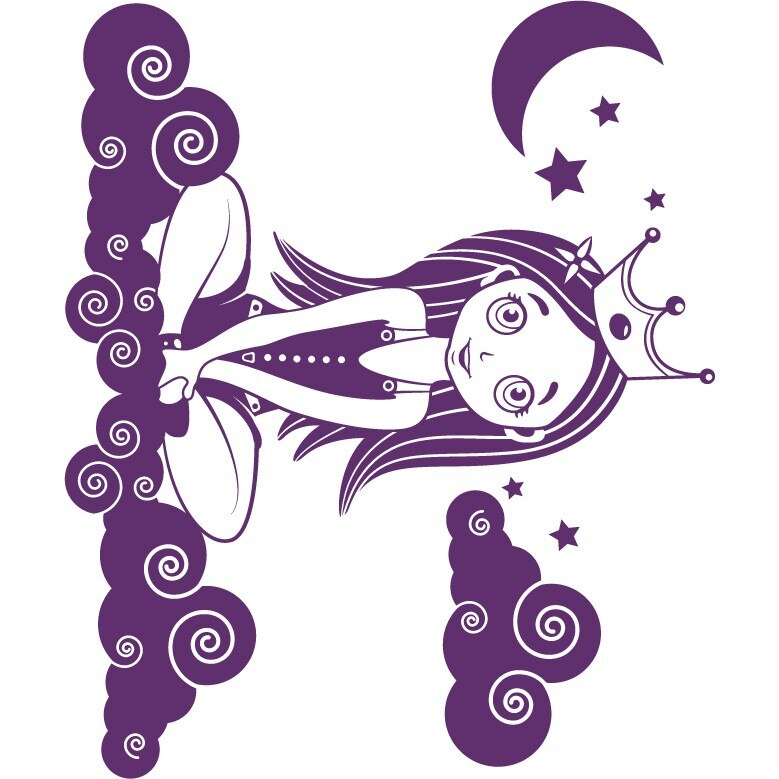 Printesa - Sticker Decorativ - Indigo - 107 x 89 cm